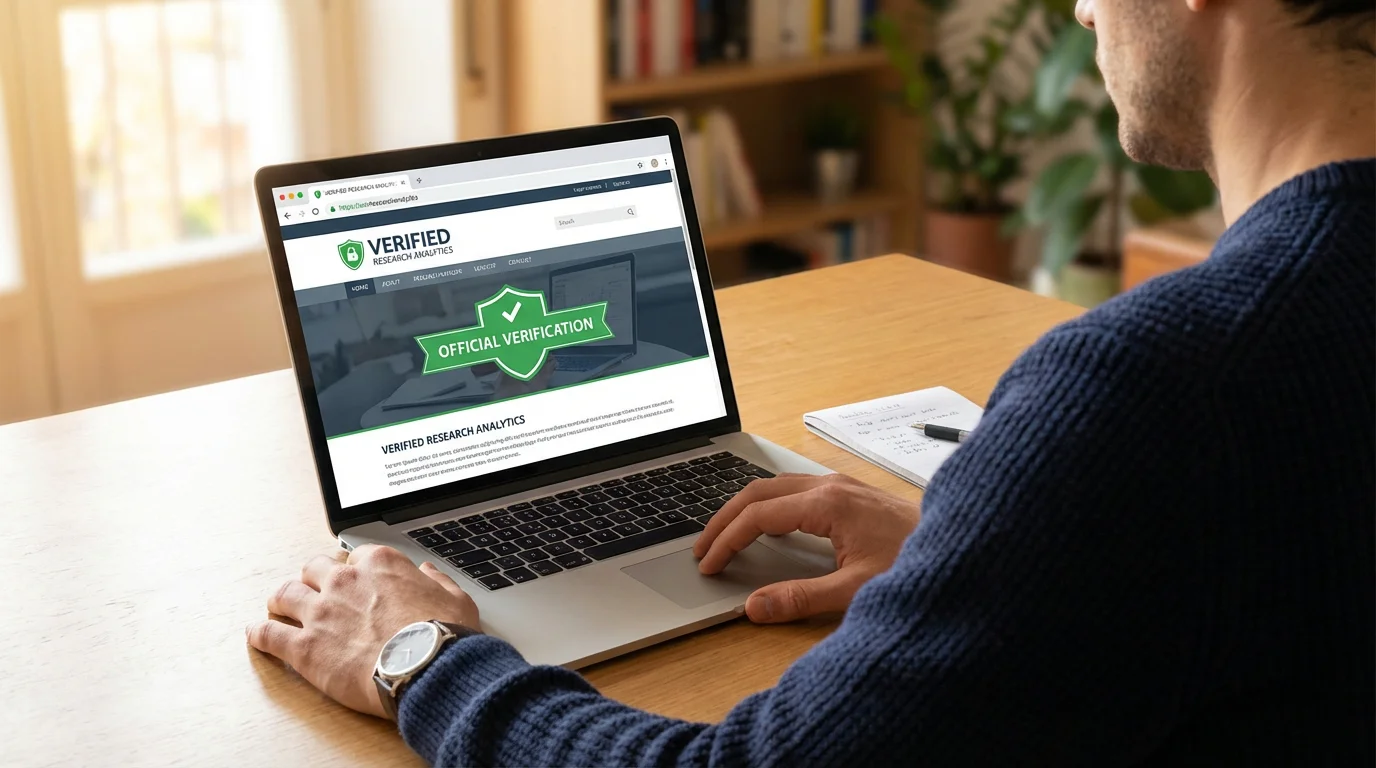 Casino safety verification checklist — person reviewing licence credentials and security details on laptop screen